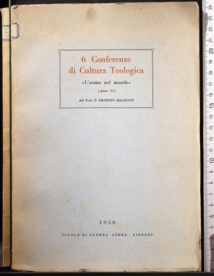 6 conferenze di cultura teologica - Ernesto Balducci - copertina