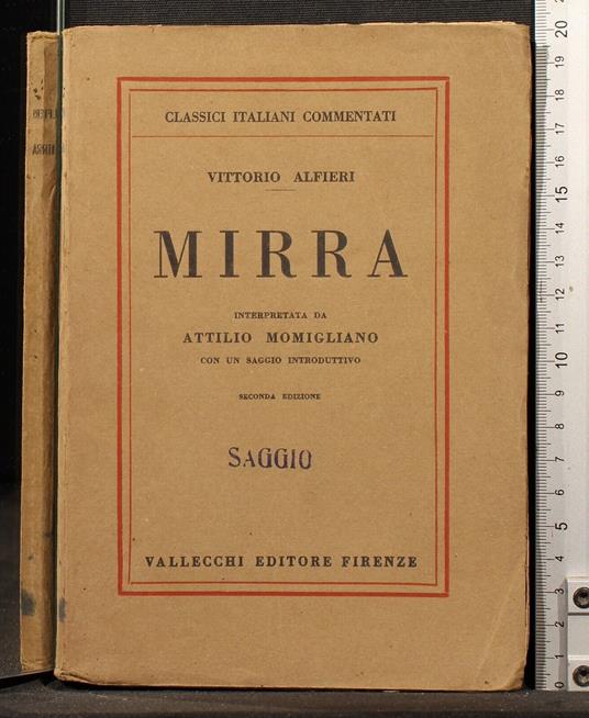 Mirra - Vittorio Alfieri - copertina