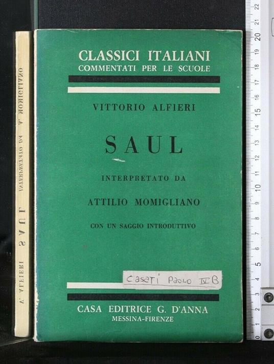 Saul - Vittorio Alfieri - copertina