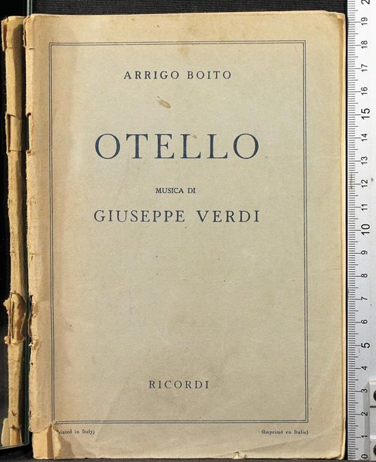 Otello. Musica di Giuseppe Verdi - Arrigo Boito - copertina