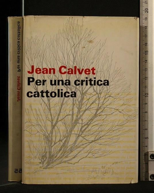 Per Una Critica Cattolica - Jean Calvet - copertina