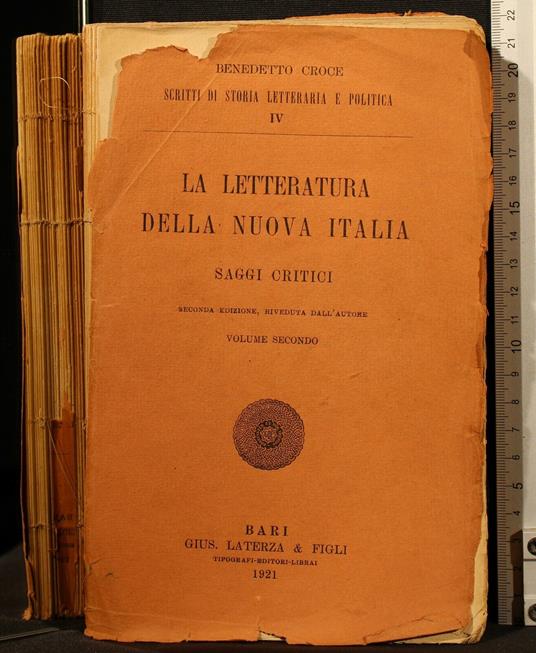 La Letteratura Della Nuova Italia. Vol 2 - Benedetto Croce - copertina