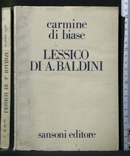 Lessico di a Baldini - Carmine Di Biase - copertina
