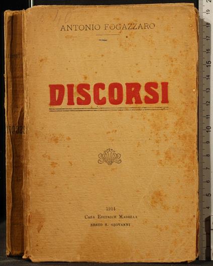 Discorsi - Antonio Fogazzaro - copertina