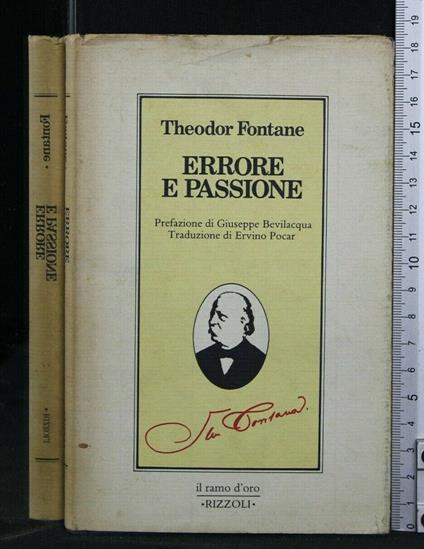 Errore e Passione - Theodor Fontane - copertina