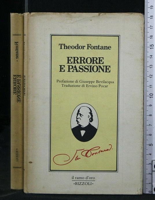 Errore e Passione - Theodor Fontane - copertina