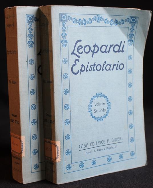 Epistolario. 2 volumi - Giacomo Leopardi - copertina