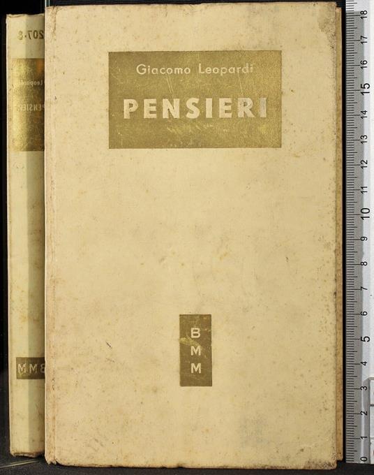Pensieri - Giacomo Leopardi - copertina