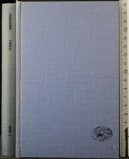 Canti - Giacomo Leopardi - copertina