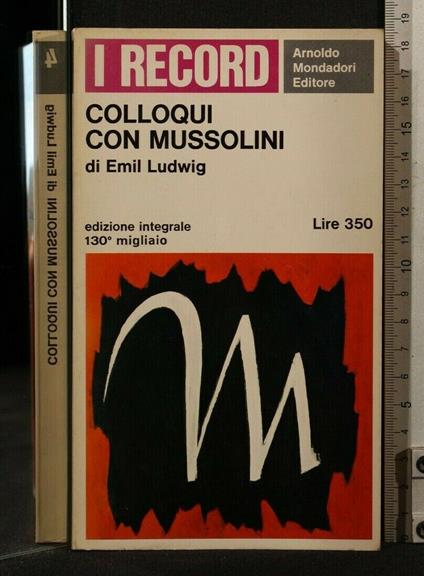Colloqui con Mussolini - Emil Ludwig - copertina