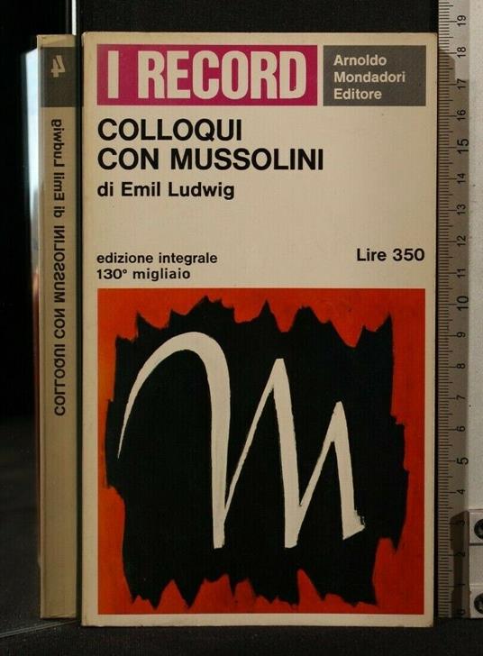 Colloqui con Mussolini - Emil Ludwig - copertina