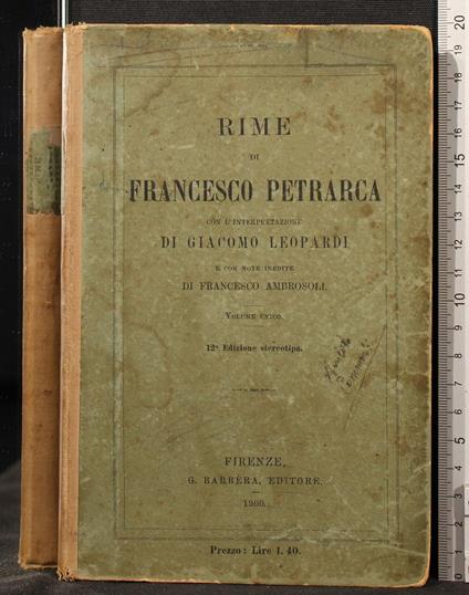 Rime - Francesco Petrarca - copertina