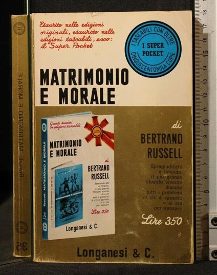 Matrimonio e Morale - Bertrand Russell - copertina