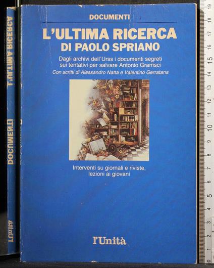 L' ultima ricerca - Paolo Spriano - copertina