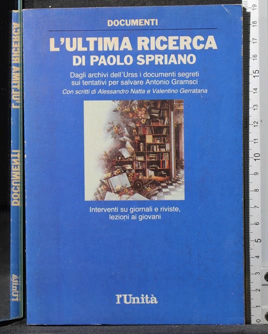 L' ultima ricerca - Paolo Spriano - copertina