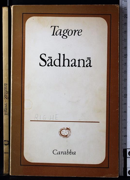 Sadhana - Rabindranath Tagore - copertina