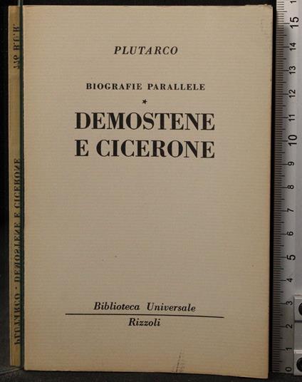 Demostene e Cicerone - Plutarco - copertina