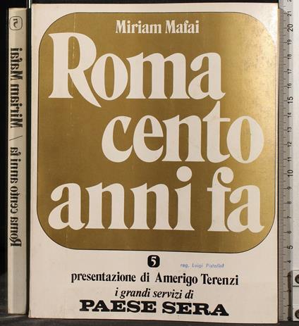 Roma Cento Anni - Miriam Mafai - copertina