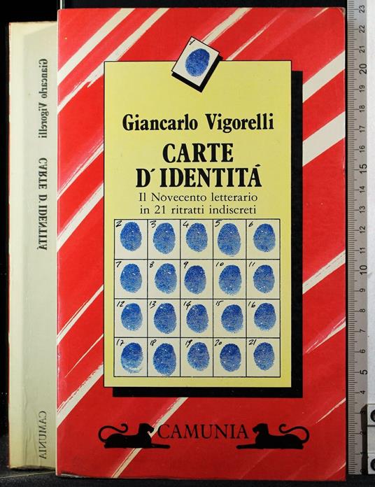 Carte d'identità - Giancarlo Vigorelli - copertina