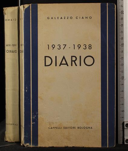 Diario 1937-1938 - Galeazzo Ciano - copertina