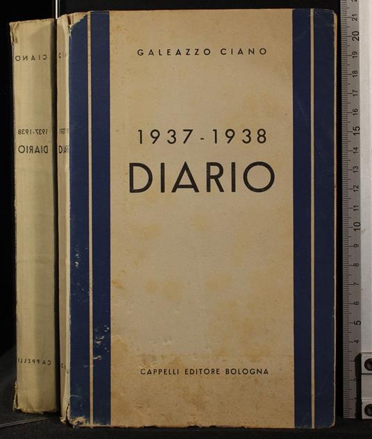 Diario 1937-1938 - Galeazzo Ciano - copertina