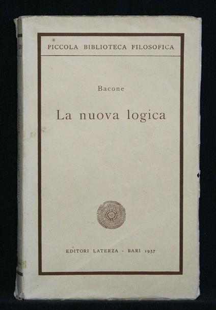 La Nuova Logica - Francesco Bacone - copertina