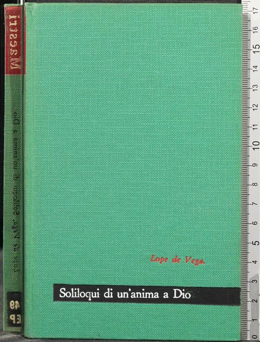 Soliloqui di Un'Anima a Dio - Lope de Vega - copertina