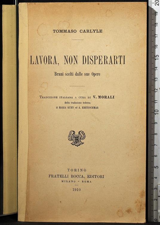 Lavora, non disperarti - Thomas Carlyle - copertina