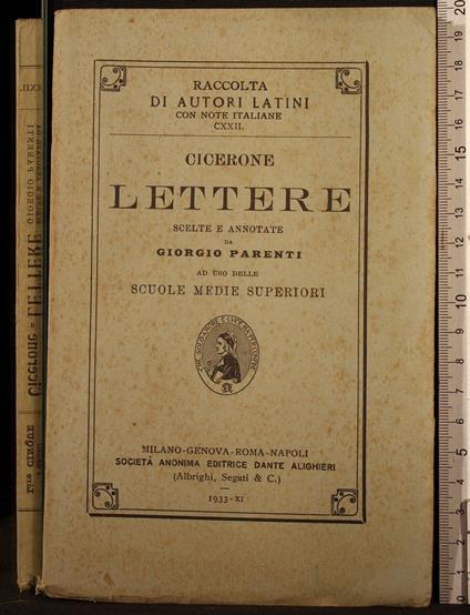 Lettere scelte e annotate - M. Tullio Cicerone - copertina