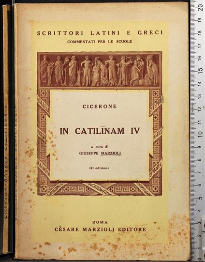 In catilinam IV - M. Tullio Cicerone - copertina