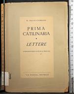 Prima catilinaria. Lettere