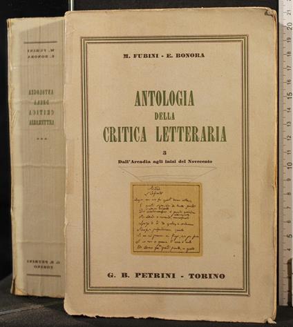 Antologia della critica letteraria 3 - Mario Fubini - copertina