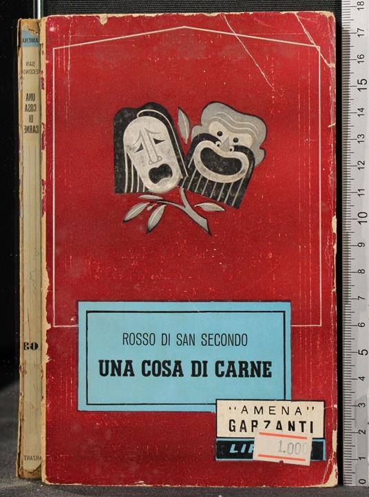 Una Cosa di Carne - Piermaria Rosso di San Secondo - copertina