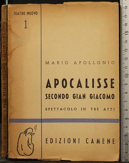Apocalisse Secondo Gian Giacomo - Mario Apollonio - copertina