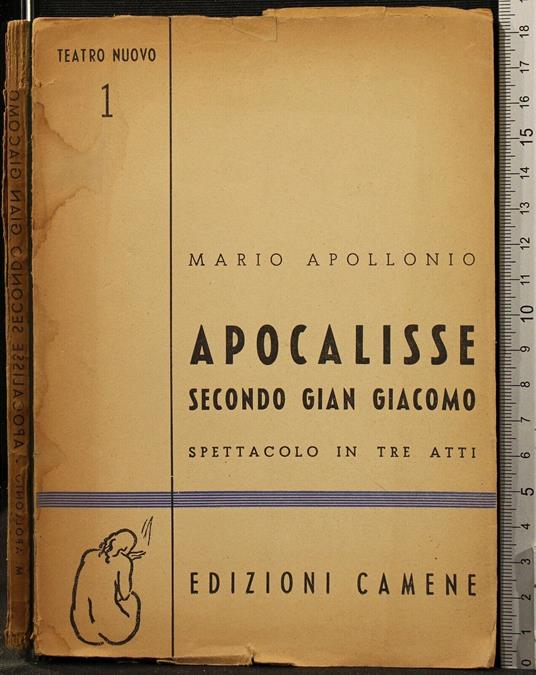 Apocalisse Secondo Gian Giacomo - Mario Apollonio - copertina