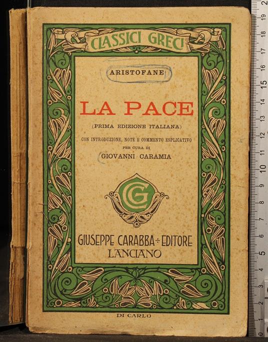 La pace - Aristofane - copertina