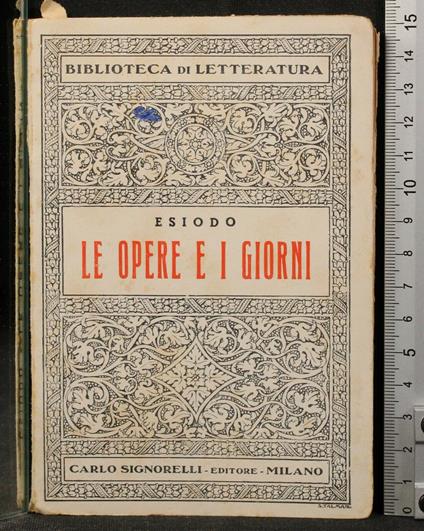 Le Opere e I - Esiodo - copertina