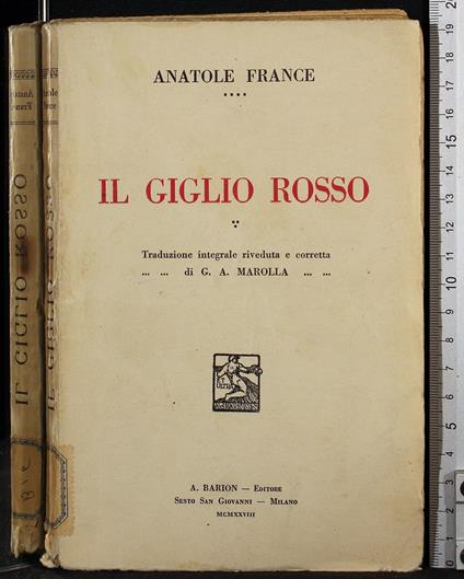 Il giglio rosso - Anatole France - copertina