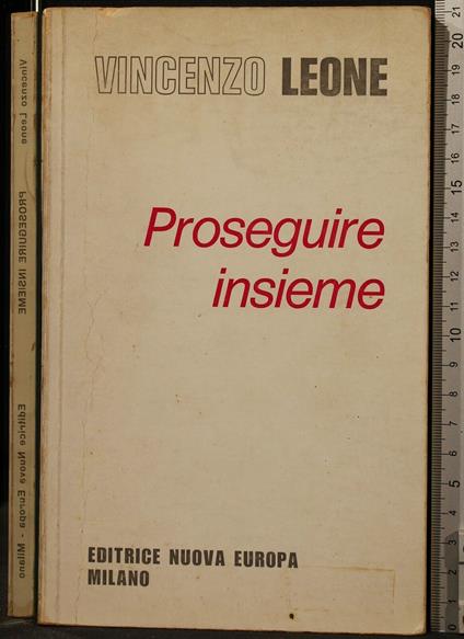 Proseguire Insieme - Vincenzo Leone - copertina