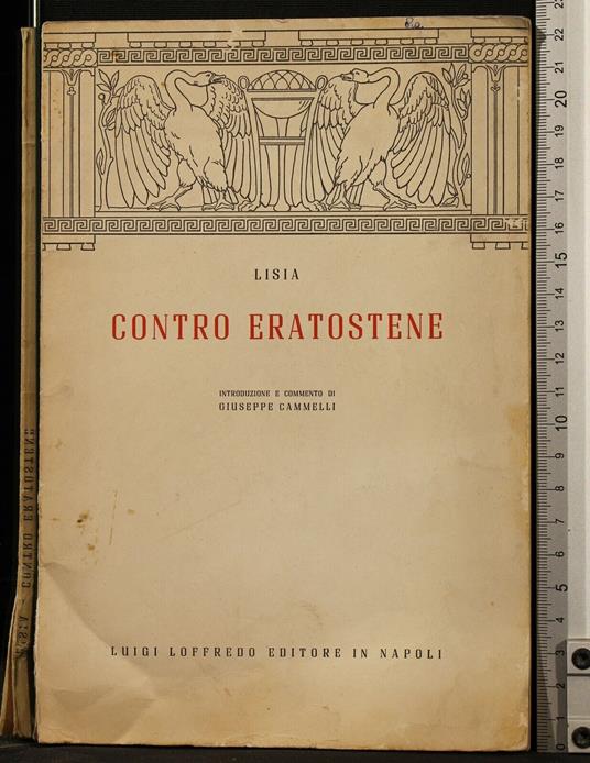 Contro Eratostene - Lisia - copertina