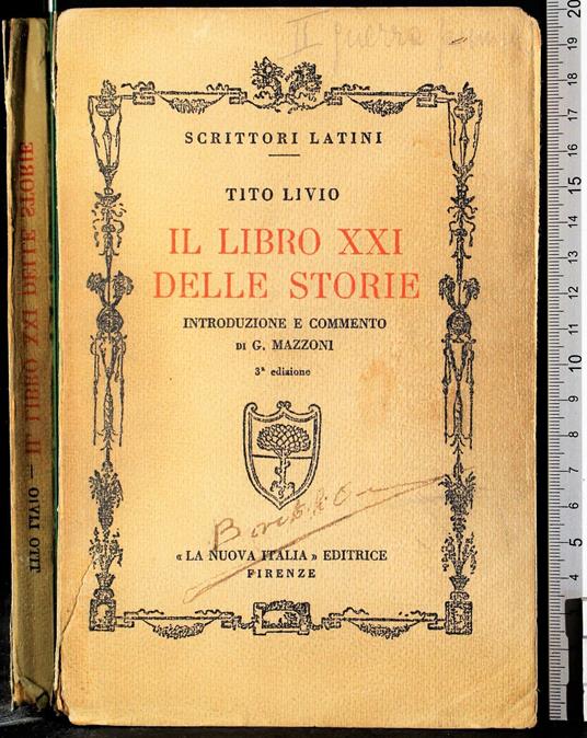 Il libro XXI delle storie - Tito Livio - copertina