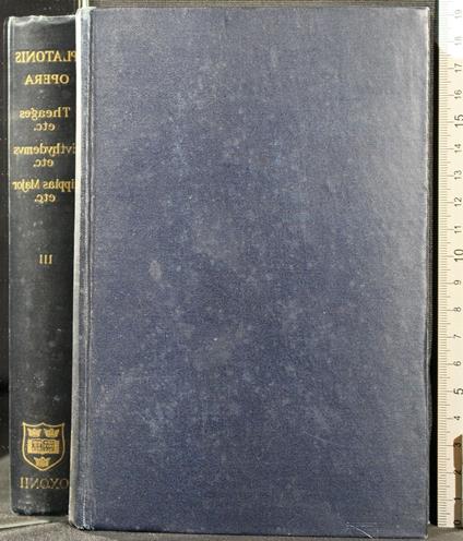 Platonis Opera. Theages... Vol - Platone - copertina
