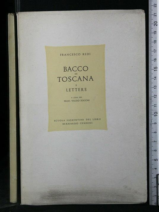 Bacco in Toscana e Lettere - Francesco Redi - copertina