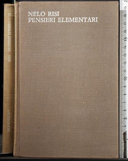 Pensieri elementari - Nelo Risi - copertina