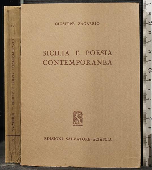 Sicilia e Poesia - Giuseppe Zagarrio - copertina