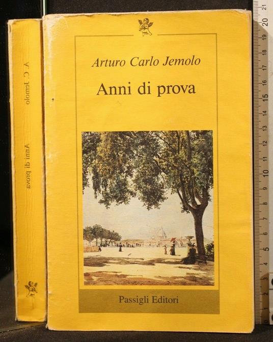Anni di Prova - Arturo Carlo Jemolo - copertina