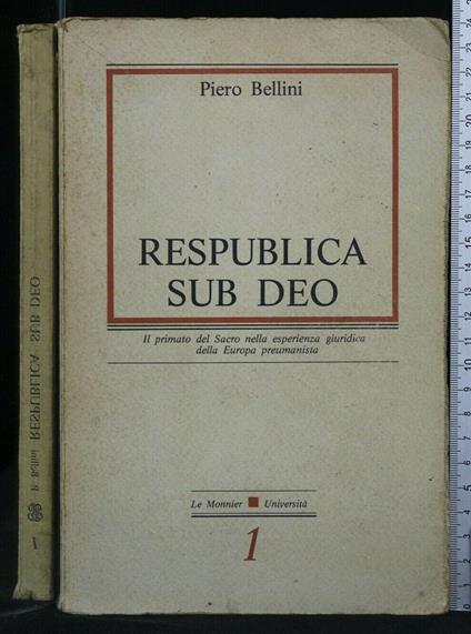 Respublica Sub Deo - Piero Bellini - copertina