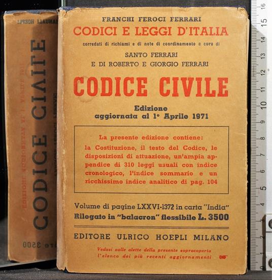 Codice civile - Ferrari - copertina