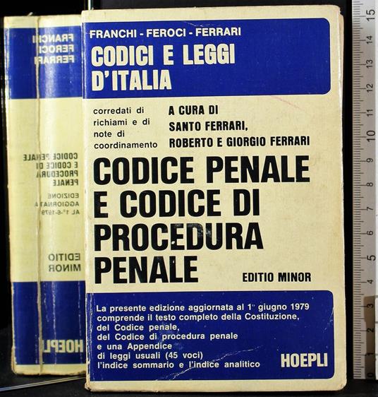 Codice penale e codice di procedura penale - Ferrari - copertina
