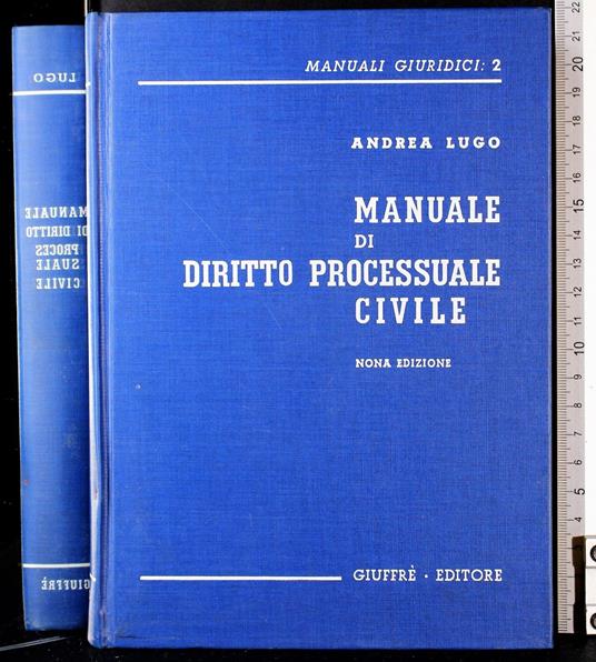 Manuale di diritto processuale civile - Andrea Lugo - copertina